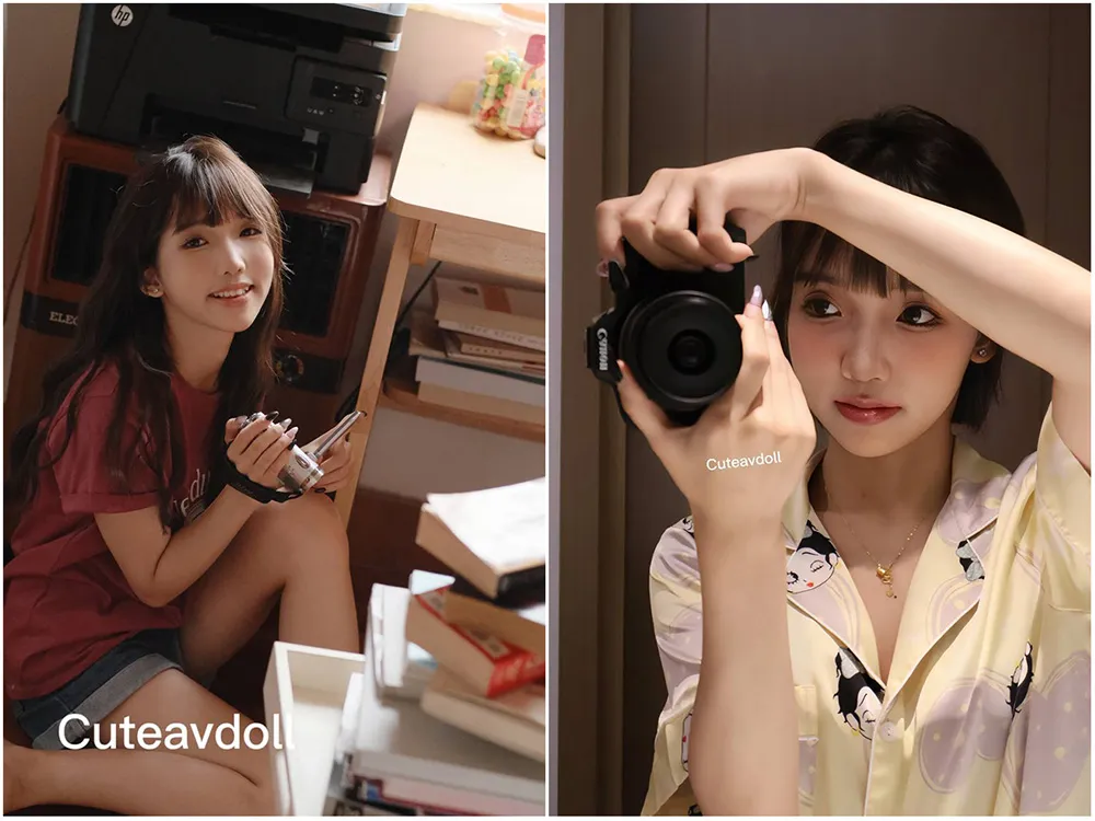 当年靠一张清纯的照片很火爆的【广深虾酱】Cuteavdoll萌妹子，竟下海给尤物圈拍片了，天然纯真的娃娃脸，演技可以